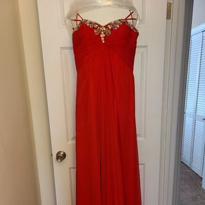 Red pageant dress